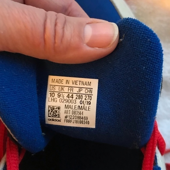 Adidas Yung -96 Navy Red Running Sneaker Shoes. Men’s Size 10. - Picture 7 of 13